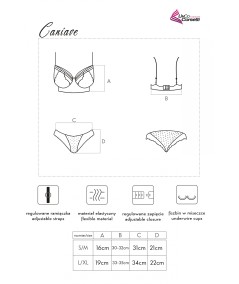 Zmysłowy komplet Caniave LC 90547 XX Corall Collection Black Czarny LivCo Corsetti Fashion