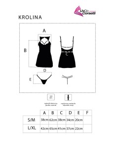 Krolina Black/Czarna seksowna koszulka nocna LivCo Corsetti Fashion