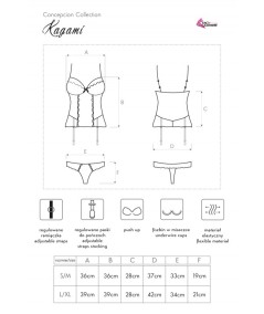 Gorset Kagami LC 90205 Concepcion Black Czarny CollectionLivCo Corsetti Fashion