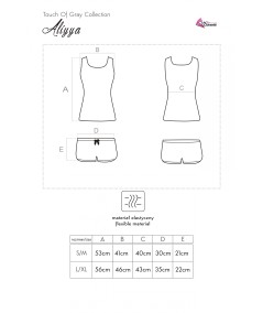 Homewear Aliyya LC 90370 Touch Of Gray Szary Collection LivCo Corsetti Fashion