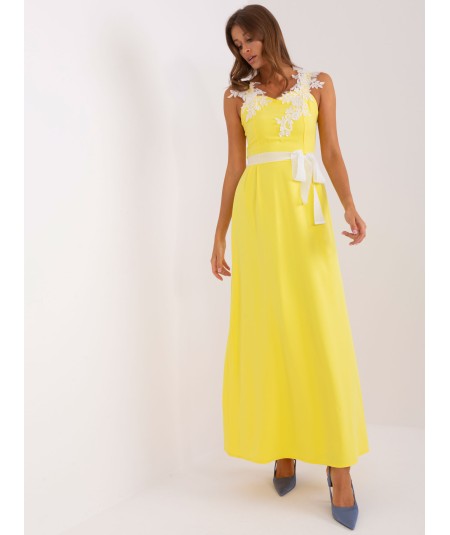 Sukienka-LK-SK-506640.05P-żółty