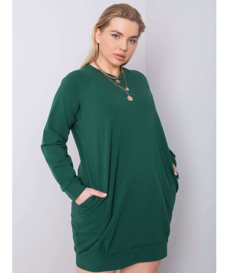 Sukienka-RV-SK-6296.99-ciemny zielony