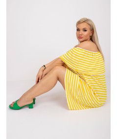 Sukienka-RV-SK-6638.71-biało-żółty