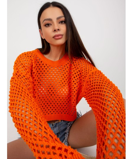 Sweter-BA-SW-9008.35P-pomarańczowy