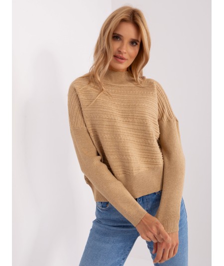 Sweter-AT-SW-2368.36X-camelowy