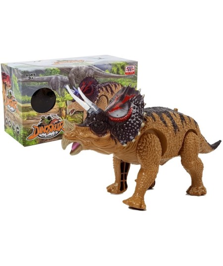 Dinozaur Triceratops Żółty Na Baterie