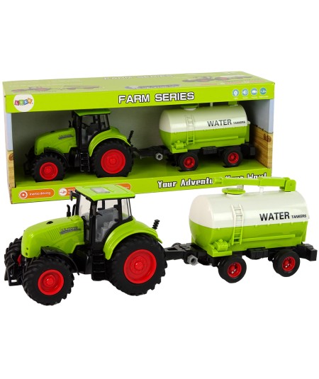 Traktor z Przyczepą Duże Koła Zielony Farma