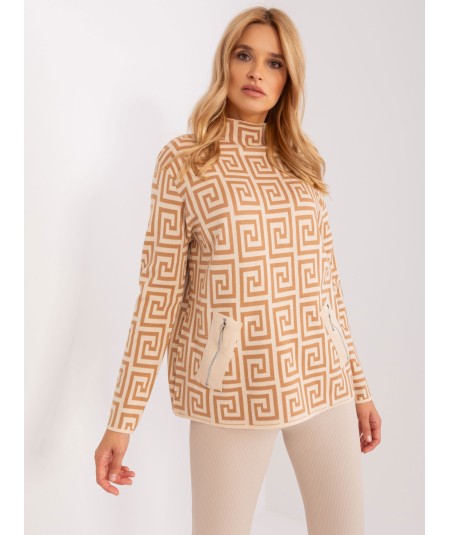 Sweter-AT-SW-2341.00P-camelowy