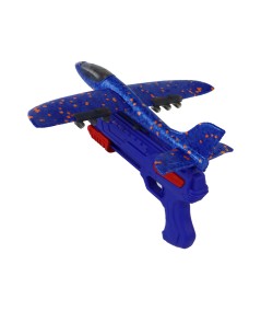 Samolot Bańki Mydlane Wyrzutnia Pistolet Niebieski