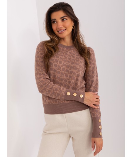 Sweter-AT-SW-2342.46P-jasny brązowy