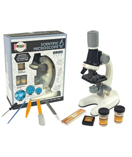 Mikroskop Dziecięcy Zestaw Edukacyjny Biały