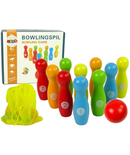 Drewniane Kręgle Gra Zręcznościowa Bowling Kręgielnia