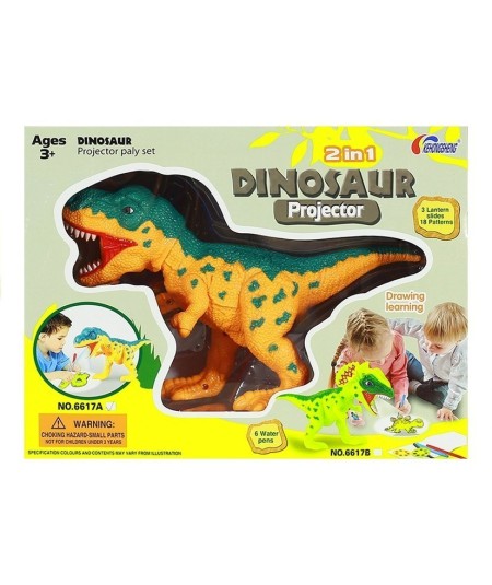 Projektor Dinozaur + Pisaki 18 Obrazków Malowanie