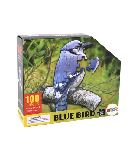 Puzzle 100 Elementów Motyw Ptak Niebieski Zwierzęta
