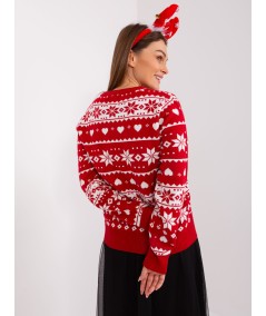 Sweter-D90057AB90883A-czerwony
