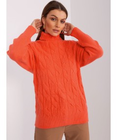 Sweter-AT-SW-23401.97P-pomarańczowy