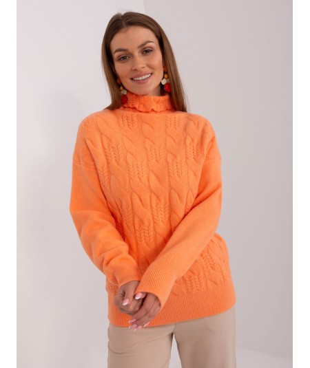 Sweter-AT-SW-23401.97P-jasny pomarańczowy