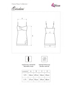 Koszulka Rusudani LC 90365 Noire Rose Collection