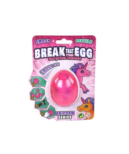 Pękające Magiczne Jajko Jednorożec Różowe 6cm