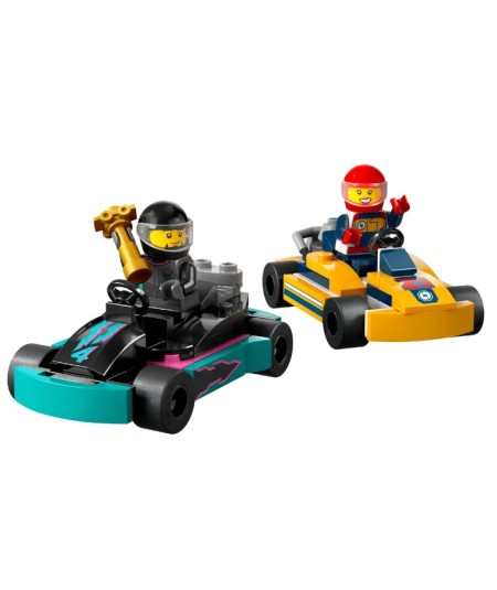 Lego city gokarty i kierowcy