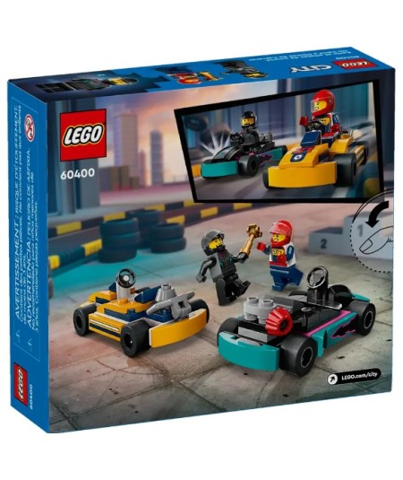 Lego city gokarty i kierowcy