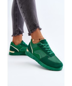 Buty Sportowe Sneakersy Damskie Zielone Kleffaria