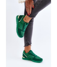 Buty Sportowe Sneakersy Damskie Zielone Kleffaria