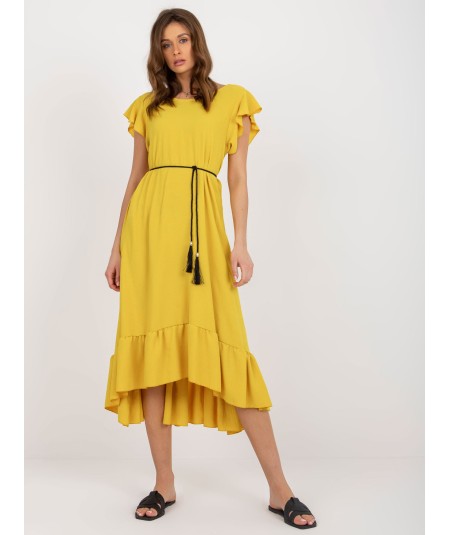 Sukienka-MI-SK-59101.31-ciemny żółty