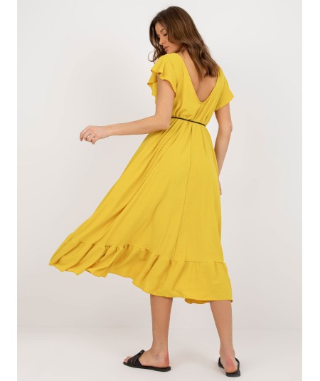Sukienka-MI-SK-59101.31-ciemny żółty