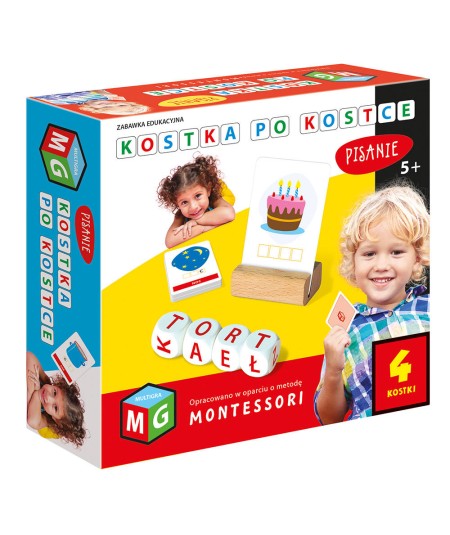 Montessori pisanie 4 kostki