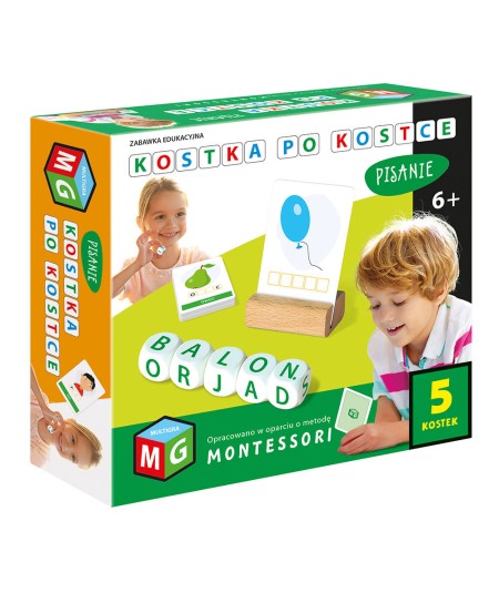Montessori pisanie 5 kostek