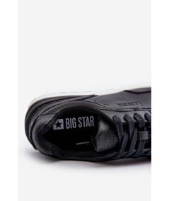 Sneakersy Męskie Skórzane BIG STAR NN174287 Czarne