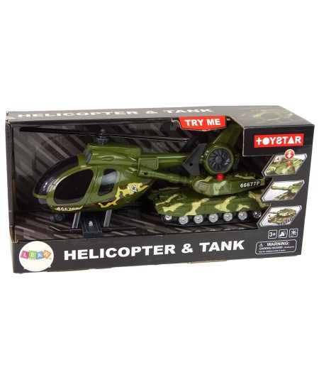 Zestaw Militarny Czołg Napęd Frykcyjny Helikopter