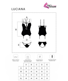 Gorset Luciana Shades of Black Czarny Collection LivCo Corsetti Fashion