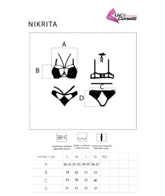 Zmysłowy komplet Nikrita Shades of Black Collection Czarny LivCo Corsetti Fashion