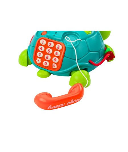 Interaktywny Żółw Edukacyjny Telefon 6w1 Światła Dźwięki Zielony