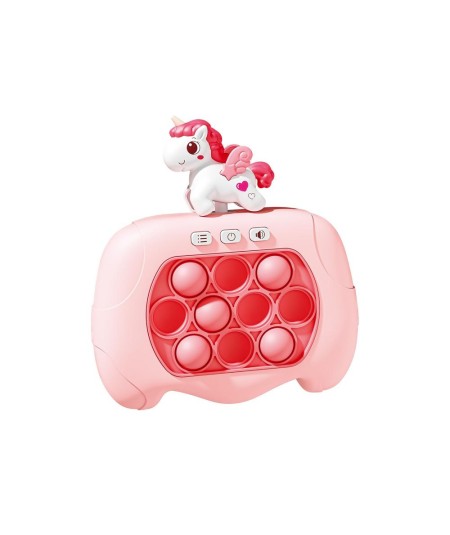 Gra Sensoryczna Jednorożec Pop It Na Baterie Światła Dźwięki Różowy