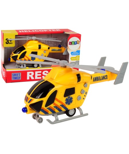 Helikopter Ratunkowy Ambulans Żółty Dźwięk Światła Śmigła