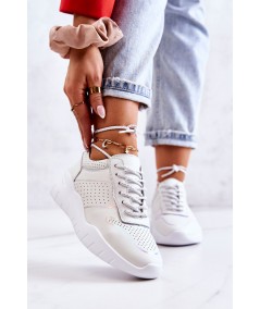Klasyczne Damskie Sneakersy Białe Carly